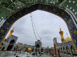 بارش زیبای باران در حرم مطهر امام رضا(ع)