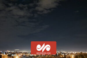 تصاویری درگیری سامانه پدافندی با اهدافی در آسمان تهران