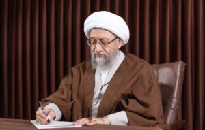 پیام تبریک آیت الله آملی لاریجانی به شیخ نعیم قاسم