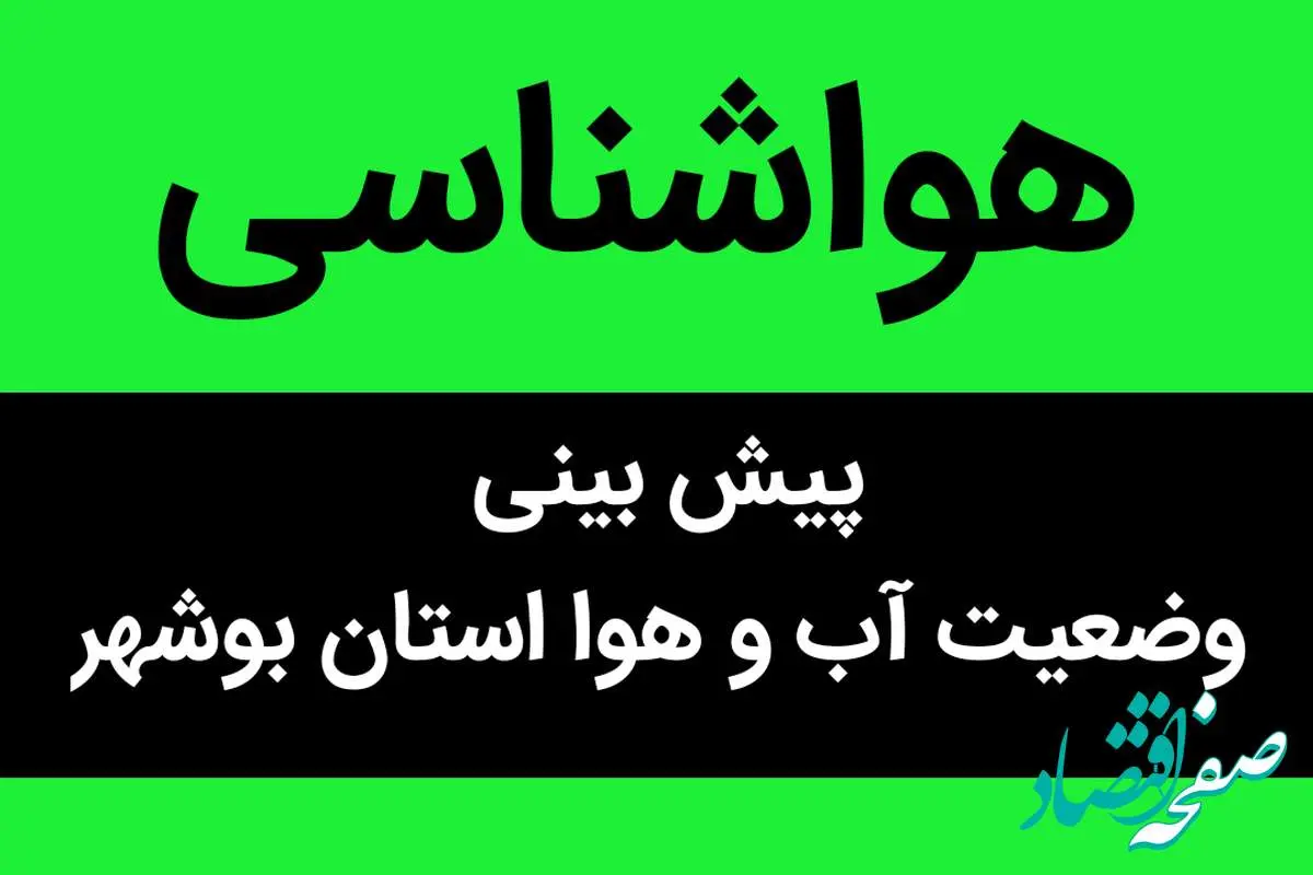 پیش بینی وضعیت آب و هوا بوشهر فردا شنبه ۵ آبان ماه ۱۴۰۳ + هواشناسی بوشهر فردا